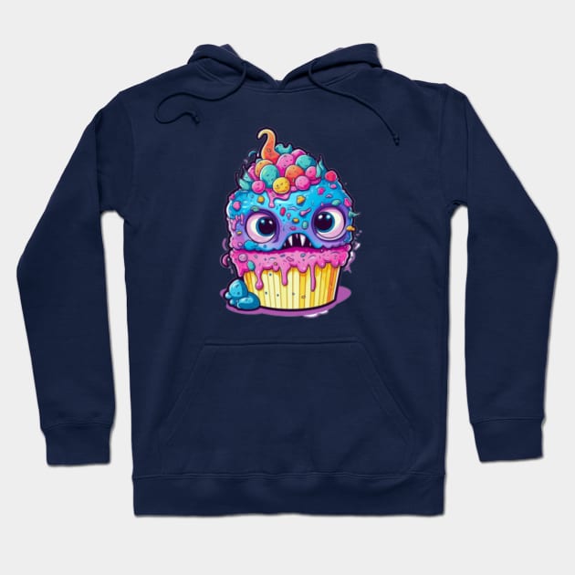 Kawaii Zombie Food Monsters: When the Cuties Bite Back - A Playful and Spooky Culinary Adventure!" Hoodie by HalloweeenandMore